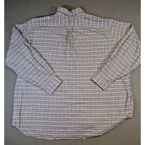 Polo Ralph Lauren Plaid Long Sleeve Button Down Shirt Madras Check Men's 2XB - Picture 7 of 9
